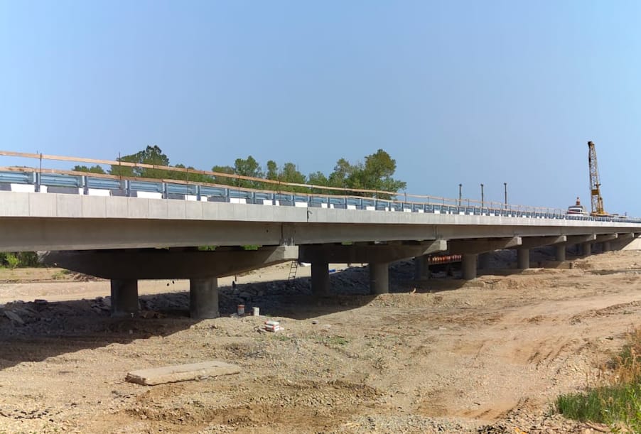 Республика Адыгея: работы на мосту через реку Ходзь выполнены на 45 %